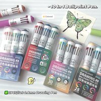3PCS/Set Colored Ballpoint Pen 0.8mm Multicolor Writing Pen Creative 10 In 1 Ballpoint Pen Office Supplies