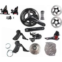 AliExpress Shimano 105 R7000 2x11s Groupset IIIPRO Brake Mechanical Disc Brake R7100 Crankset Cassette Derailleur Road Bike Bicycle Group