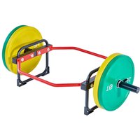 Trap Bar Hexagon Barbell 50 mm, 240 kg Tragkraft, Gewichtheben- und Krafttrainingsgerät, Heimfitnessgerät für Kniebeugen, Kreuzheben, Schulterdrücken, Rot