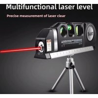 Compact Cross-Line Laser Level - High Accuracy Infrared Marker for DIY & Decoration - Includes Right Angle Mode & Measuring Tape