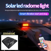 Universal Solar powered LED car roof LiDAR decorative cover light anti rear end collision warning flashing navigation light