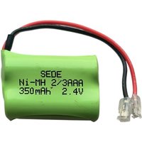 2/3 AAA 2.4V 350mah NIMH Rechargeable Battery Pack With Universal Plug 29mm x 20mm x 10mm