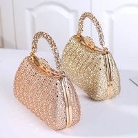 Luxury Diamond Embedded Evening Bag Elegant Style Small Size Women Handbags Fashionable Design Clutch Bag Wedding Event