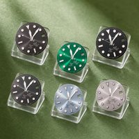 NH S Logo 28.5mm SUB Gradient Dial NH35/NH36/4R/7S Movements Green Luminous Watches for men Watch Modification Accessories