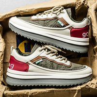 2026 Men's Platform Sneakers Autumn Collection Designer Comfortable Non-Slip Casual Shoes Fashion Soft Sole Leather Running Foot