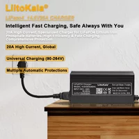 1-2PCS Output 14.6V 20A For 12V20A 4S lifepo4 Battery Charger with EU US Plug Clips Charge DC Adapter Input 100-240V Clip head