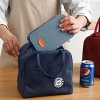 Waterproof Portable Thermal Oxford Convenient Tote Lunch Box for Picnic Travel Food Storage Fresh Cooler Bag with Zipper