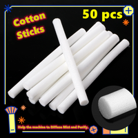 50 Stück 7 mm/8 mm Luftbefeuchter Filter Wattestäbchen Kern USB Luft Ultraschall Luftbefeuchter Aroma Diffusor Ersatz Baumwollschwamm Stick