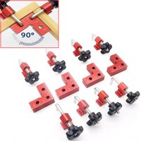 Fixation auxiliaire précise en forme de L à 90 degrés, panneau d'épissure, panneau de positionnement, Clip fixe, règle carrée 61x61MM, outils pour le travail du bois