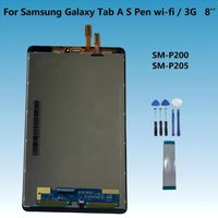 A+ For Samsung Galaxy Tab A S Pen Wi-Fi 3G SM-P200 SM-P205 P200 P205 8" LCD Display Touch Screen Digitizer Glass Assembly