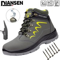 Waterproof Indestructible Men Safety Shoes Construction Steel Toe Work Boots Non Slip Navy Platform Botas For Men Shoes