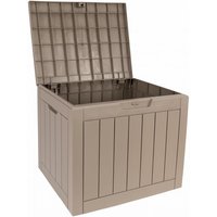 Storage Box, WeatherResistant Plastic Garden Organiser, Large Capacity Container in Black and Brown, Patio Cushion Storage 120L
