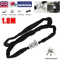 AliExpress NONE Chain Lock Motorcycle Motorbike Bicycle Scooter Security Chain & Padlock 1.8m UK