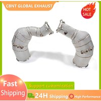 CBNT In Stock Downpipe with catalysis for Audi RS4 RS5 B9 B9.5 2.9T High Flow SS304 Exhaust Header with OPF Exhaust Pipe