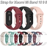 Silicone Strap for Xiaomi Mi Band 10 9 8 NFC Sport Rubber Bracelet Wristband Correa Xiaomi Smart Band 8 9 10 NFC Accessories