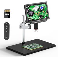 TOMLOV 4K HDMI Digital Microscope 2000X TM4K Max 10.1 Inch Soldering Microscopes 52MP USB Coins Magnification Microscope