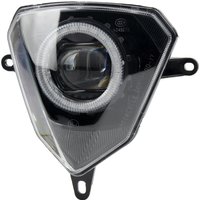 AliExpress PowerMotor Motorcycle V6 Headlight APP Control Angel Eye Light Pit Dirt Bike For Beta 50 125 250 300 Universal Mounting Accessories Racing