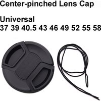 Center Pinch Lens Cap 37 39 40.5 43 46 49 52 55 58 mm Universal Plastic For Sony Canon Nikon Pentax Olympus Panasonic Fujifilm