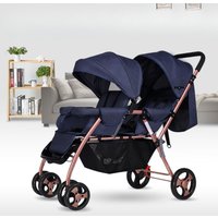 Double Stroller for Twins,Convertible Front/Rear Seats,Ultra-Light One-Hand Fold Design,All-Terrain Wheels with Shock Absorption