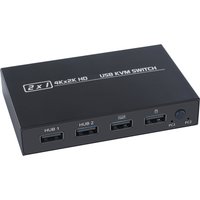 2-in-1 KVM Switch 4K*2K USB KVM HDMI-compatible Switch For HD 2 Hosts Share 1 Monitor Keyboard Mouse Set Printer Video Display
