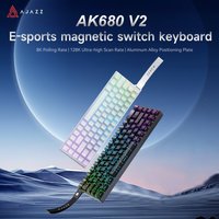 AJAZZ AK680V2 ESports Professional Mechanical Keyboard Wired 8K Polling Rate 128K Scan Rate 0.02ms Latency Gaming Keyboard