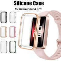 Soft TPU Case For Huawei Band 9 / 8 Shell Frame Bumper Screen Protector For Huawei Band 9 Full Clear Protective Cover