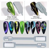 2 Pieces Nail Magnet Stick Cat Eye Magnet Tool Double-Headed Nail Art Magnet Stick Set Magnet Wand Stick for Home DIY, Salon