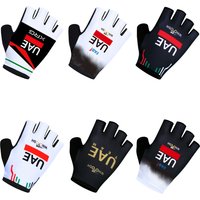 AliExpress NONE 2026 White UAE Team Cycling Sports Gloves Half Finger Men Women Ropa Road Bike Gloves Running Fitness Gym Riding Bicycle Gloves