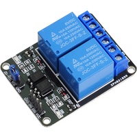 5V 2 Channel Relay Module with Optocoupler Isolation Compatible Arduino ESP32 Raspberry Pi PLC DIY Projects