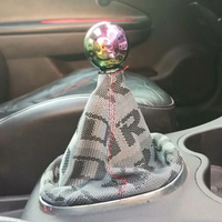 JDM Style Canvas Universal Shift Lever Knob Boot Cover Racing Shift Knob Collars BHL2046-FRO