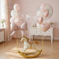 27pcs Large Trojan Balloons with Pink Bows for Wedding Birthday Pink Themed Parties Decorative Supplies