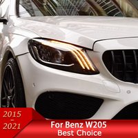 Auto Scheinwerfer für Benz W205 LED Scheinwerfer 2015-2021 Maybach Stil C200 C260 C300 DRL Blinker Fernlicht projektor Objektiv
