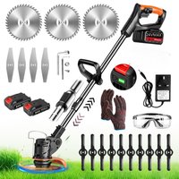 Electric Lawn Mower with Batteries , Height and Angle Adjustable, for Mowing Outdoor Lawns and Shrubs, Garden Lawn Mower