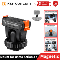 K&F CONCEPT Cold Shoe Action Camera Magnetic Quick Mount Holder Tripod Mount for DJI Osmo Action 3/4/ 5 Pro Shoe Camera Adapter
