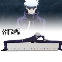 15cm Satoru Gojo Straight Ruler Figure Creative Funny Clear Jujutsu Kaisen Ruler Drafting Stationery Supply Japanese Anime Gift