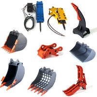 JDMODEL Metal Bucket Ripper Upgrade Parts for V2 1/14 Hydraulic RC Excavator 360L Assembled DIY Model Toys TH19672-SMT9