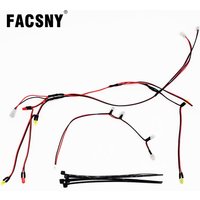 FCX24-M LED Front Rear Light Roof Lamp Fog Lights For 1/24 RC Crawler FMS FCX24M Camel Cup Discovery Upgrade Parts