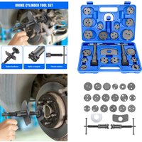 Professional Brake Caliper Tool Kit 22pcs, Piston Rewind Compression Tool for Disc Brake Pad Replacement & Repair