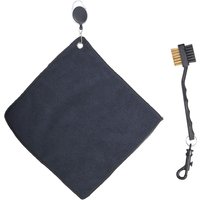 25*25CM Golf Square Towel Easy To Pull Rope Hook Double-Sided Microfiber Golf Brush Easy To Carry Very Suitable For Golfers