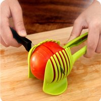 Trancheur de pommes de terre portatif en plastique, outil de coupe de tomate, coupe de citron, accessoires de cuisine, 1 pièces