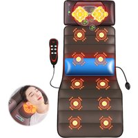 Full Body Massage Mat with Shiatsu Neck Massager Electric Massage Cushion Back Waist Neck Massage Pad Vibration Heat Therapy Massage Chair Pad for Home Office Relaxation