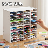 24/48 Slots Ink Pad Holder Sturdy Pad Organizer Waterproof Stamp Pad Storage Organizer Space Saving Ink Pad Storage Rack