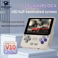 Powkiddy V10 Open Source Handheld Game Console HdVertical Screen Supports Gba Fc Mame 64 Bit 3d Emulators For Retro Game Players