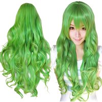 Synthetic Hair Apple Green Cosplay Wig Shion Sonozaki Lolita Hair Curly Anime Wigs Hairpiece Code Geass Halloween Costume Wig