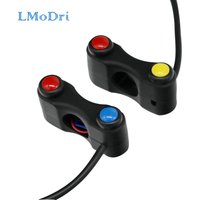 LMoDri Motorcycle Switch Electric Bicycle Scooter 7/8" 22mm Handlebar Switches Headlight Fog Lamp Horn ON OFF Start 2 Button