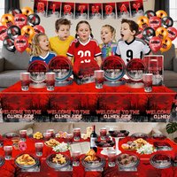 Stranger Birthday Party Decoration Supply Setup Red Stranger Birthday Tablecloth Plates Cups Napkins Towel Tableware Party Favor