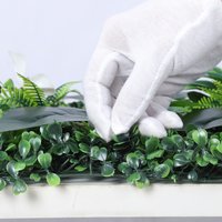 16x24 Inch 6Pcs Artificial Green Plant Wall Panel Grass Wall Panels for Outdoor Indoor Patio Garden Backyard