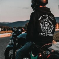 New in Hope They Serve Tacos in Hell Men's Burrito Sportswear Mexican Day of The Dead Printing Hoodies Autumn Keep Warm Hoodie