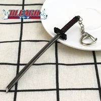 Anime BLEACH Keychains Kurosaki Ichigo Zangetsu Pendant Keyring Key Chain for Men Backpack Accessories Cool Jewelry New