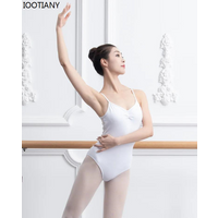 2024 Women's Hollowed Out Lace Leotard Black And White Swimming Costume With Thin Straps For Ballet And Gymnastics Dance Suit